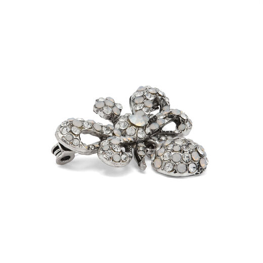Diamante pink bow brooch